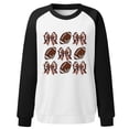 thumbnail image 3 of TINZ Chandail à Capuchon Décontracté et Épais à Imprimé Rouge pour Femmes Sweat à Capuche Floral Sans Capuche Couleur Courte, 3 of 3