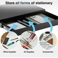 thumbnail image 3 of Desky Ultra Slim Under Desk Drawer - No Gap / Black, 3 of 10