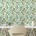 thumbnail image 3 of Ambesonne Floral Peel & Stick Wallpaper for Home, Pastel Nature, 13"x100", Mint Green Sky Blue, 3 of 6