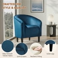 thumbnail image 6 of Yaheetech Velvet Upholstered Accent Chair for Livingroom,Pagoda Blue, 6 of 9
