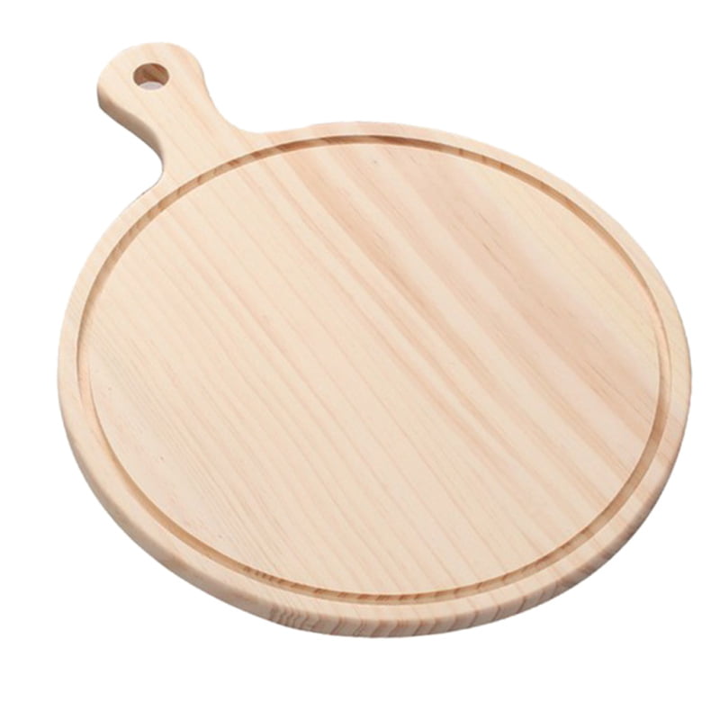 New round circular wooden chopping board cutting serving pizza wood 18 inches 