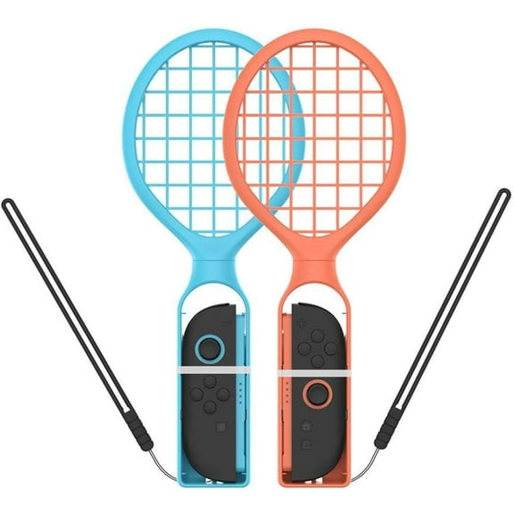 1 Pair Tennis Racket for Switch 2, Switch OLED JoyCon, Motion Gaming Accessories, Ergonomic & Lightweight Game Tennis Racket for Switch Sports Accessories