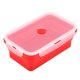 thumbnail image 1 of Fiambrera Bento de silicona rectangular de 1200 ml, plegable, apta para microondas (roja), 1 of 14