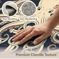 thumbnail image 6 of ODIKA 4'x6' Washable Area Rug Rum Doormat Vintage Creature Tentacle Motif Ocean Wave Starfish for Dorm Room, Small Living Stain Resistant Low Profile, Easy Care, 6 of 7