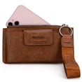 thumbnail image 4 of Wrangler Minimalist Wristlet Wallet with Phone Slot & RFID Protection & Smooth Zipper, Brown, 4 of 8