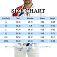 thumbnail image 3 of Men's American 250Th Anniversary Art Print Hawaiian Shirt 1776-2026 Patriotic Tee with America Script and Starburst Rays Royal Blue S, 3 of 7