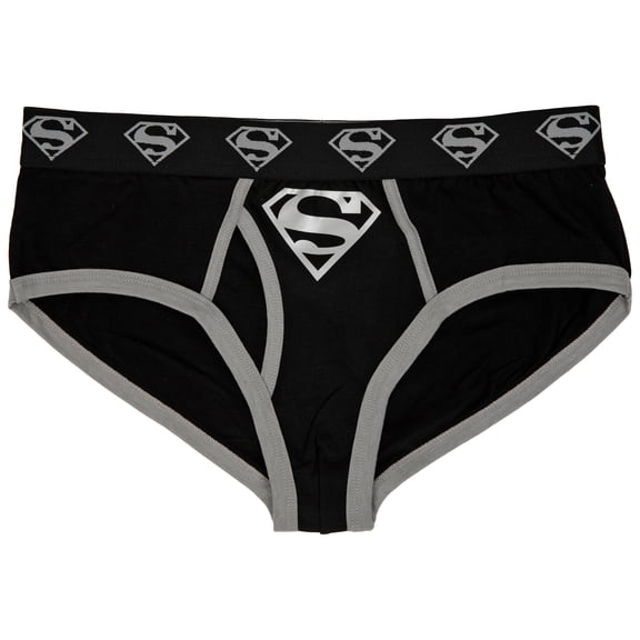 Superman Silver Logo Men's Underwear Fashion Briefs-Small (28-30)