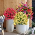 thumbnail image 5 of 2Pcs Artificial Violet Ball Topiary Trees with Ground Spikes for Outdoor, 23.6 in Fake Artificial Bushes Plants, UV Resistant Faux Greenery Shrubs Faux Plants for Front Door Garden, Yard, 5 of 11