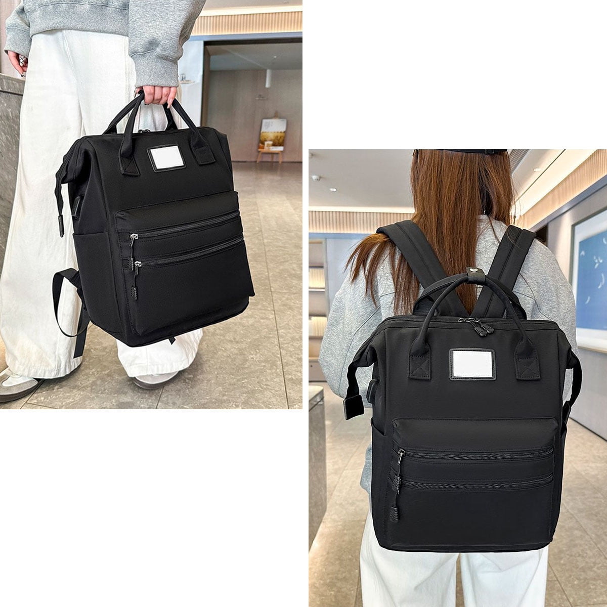 Diaper Bag Backpack, Multifunctional Baby with Insulated Milk Bottle Pockets, Large Capacity Portable Travel Backpack with USB Charging Port, Nappy Bag for Moms Dads