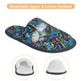 thumbnail image 3 of KLL Love Music Slippers for Women Men House Slip on Indoor Outdoor Bedroom Furry Fleece Lined Ladies Comfy Anti-Skid Rubber Hard Sole-Medium, 3 of 8