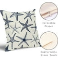 thumbnail image 3 of Navy Blue Starfish Pillow Covers 20X20 Inch Set of 2 Beach Ocean Coastal Decorative Square Pillow Cases Summer Nautical Cotton Linen Cushion Case Home Decor for Sofa Couch Bedroom Outdoor, 3 of 6