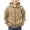Khaki, variant on Boys Full Zip Hoodie Kids Hooded Sweatshirts Teen Soft Fleece Lined Jackets Lightweight Athletic Sports Coat Preppy Outerwear