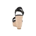 thumbnail image 2 of GUESS Womens Black Hardware Padded Hisley Almond Toe Wedge Buckle Heeled Sandal 6.5 M, 2 of 4