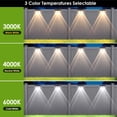 thumbnail image 2 of Luces solares para vallas LIANGLOME, impermeables, LED 3000/4000/6000 K, 2 of 6