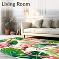 thumbnail image 2 of Ultra Soft Area Rug, Non Shedding Tropical Pink Flamingo, Non Slip, Stain Resistant, Washable Area Rugs for Living Room, Bedroom(Pink, 5X7), 2 of 8