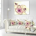 thumbnail image 3 of Designart Dark Yellow Fractal Floral Art - Abstract Throw Pillow - 18x18, 3 of 5