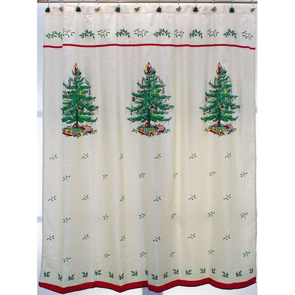 HTOOQ Spode Tree Red Shower Curtain