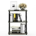 thumbnail image 4 of Furinno Durable 23.6"W x 11.6"D x 29.5"H 3-Shelf Freestanding Shelving Unit, French Oak Gray and Black, 4 of 5