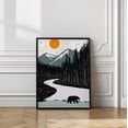 thumbnail image 3 of Bear By the River Framed Art Modern Wall Decor, 3 of 15