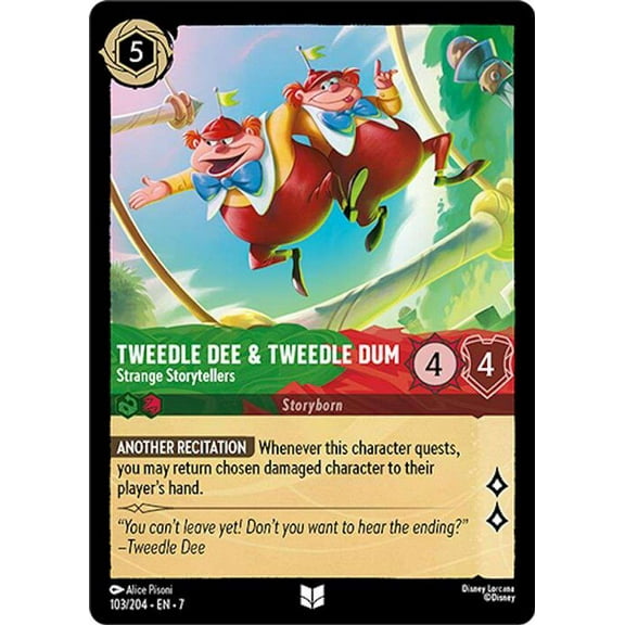 Disney Lorcana Archazia's Island Uncommon Tweedledee & Tweedledum - Strange Storytellers #103