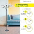 thumbnail image 6 of Medusa Grey Floor Lamp with White Acrylic Shades Model 16197-98, 6 of 10