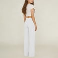 thumbnail image 5 of Girls Linen Pants Kids 2026 Summer Lightweight Casual Beach Baggy Elastic Waist Wide Leg Trousers Athletic Boyfriend Y2K, 5 of 7