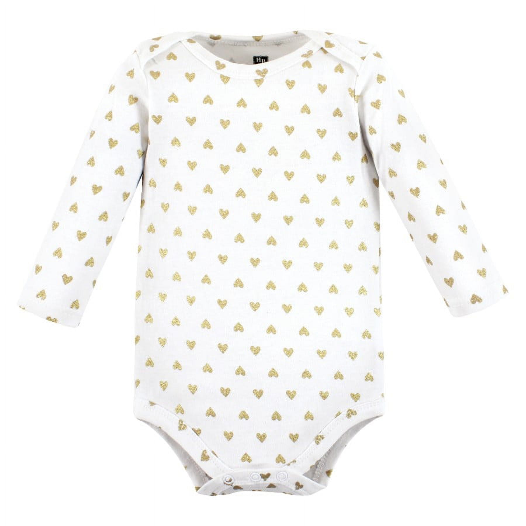 Hudson Baby Cotton Long-Sleeve Bodysuits, 3-Pack, Newborn- 24 Months
