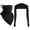 Black, variant on 2 Piece Sun Protection Cooling Shawl Arm Sleeve for Men Women Face Mask Neck Gaiter Windproof Scarf Sunscreen Breathable Bandana Balaclava for Sport Outdoor