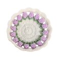 thumbnail image 3 of Posavasos de ganchillo con forma de manta de flores, listo para usar, artesanía creativa DIY Violeta, 3 of 9