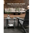 thumbnail image 6 of Outside Adirondack Square Side Table, Weather Resistant Patio Table Double Layers-Gray, 6 of 7
