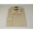 thumbnail image 2 of Men's Milani dress shirt soft cotton Blend easy wash business Long sleeves Tan, 2 of 4