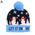thumbnail image 5 of AURORA TRADE Snowman Reindeer LED Light up Knit Warm Hat Beanie Cap Christmas Party Supply, 5 of 7