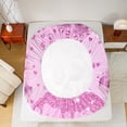 thumbnail image 5 of Feelyou 3D Pink Rose Full Size Sheets for Couple, Romantic Valentine's Day Bed Sheets, Glitter Fashion Diamond Sheet Sets, Super Cozy Room Decor, 4pcs, 5 of 7