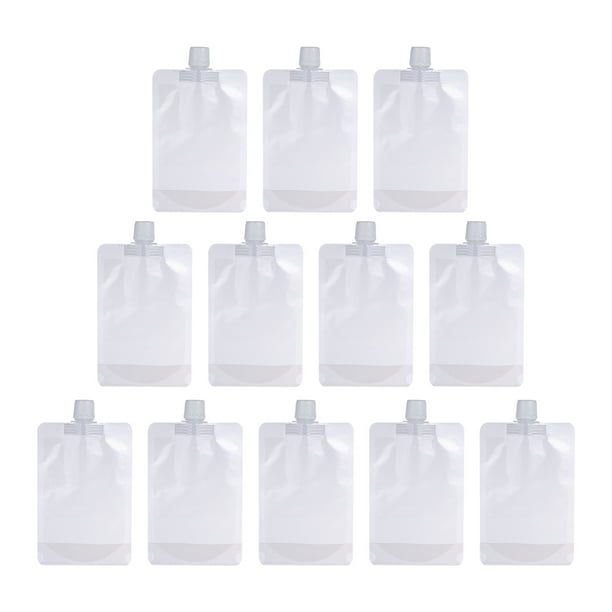 50Pcs Disposable Juice Bag with Straw Portable Drink Bag Stand-up