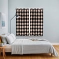 thumbnail image 5 of Curtains 63 Inch Length 2 Panels, Black Plaid Grommets Window Treatment Curtain, Vintage Country Gray Buffalo Check Gingham Thermal Curtains Drapes for Living Room/Bathroom, 5 of 9