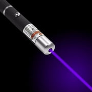 Purple 5 Miles 532nm Purple Laser Pointer Pen Mid-Open Visible Beam Light Ray Camping Office Tool