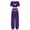 Purple, variant on Moggemol Womens 2 Piece Belly Dance Set Crop Top with Long Pants Arabian Rave Outfits Red M