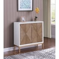 thumbnail image 2 of Coaster Gretchen 2-Door Wood Fluted Parquet Cabinet in White and Brown, 2 of 14