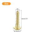 thumbnail image 2 of Wood Screws M4 x 20mm Slotted Round Head Brass Self-Tapping Screw WoodWorking Screw 15 Pcs, 2 of 6