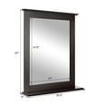 thumbnail image 2 of Gymax Bathroom Wall-Mounted Mirror W/Shelf Vanity Makeup Mirror Multipurpose Brown, 2 of 9