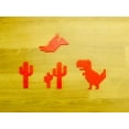 thumbnail image 4 of Clever Contraption Google Chrome No Internet Desk Art – 3D Printed Dinosaur, Bird, and 5 Cactus Set – Fun Wall or Office Decor, 4 of 8