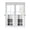 Grey, variant on Half Window Curtains 24 Inches Long, Cute Cat Window Treatment Curtain Drapes, Funny Animal Toilet Paper Abstract Art Short Curtains Tiers for Kitchen Over Sink, 27.5"x24", 2 Panels