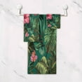 thumbnail image 5 of 3 Sizes of Towel Sets Including Bath Towel Hand Towel and Washcloth for Daily Use Pink and Green Tropical Plants, 5 of 8