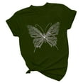 thumbnail image 4 of Sakmal Ladies Tops Under $10 Short Sleeve Crew Neck Butterfly Graphic T-Shirts Ladies Shirts $5, 4 of 8