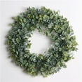 thumbnail image 2 of Artificial Greenery Wreath 17.72 Inches, Large Boxwood & Eucalyptus Wreath for Front Door, Outdoor Porch Window Decor, Farmhouse All Seasons Wall Decor, Indoor Home Decoration, Holiday Door Hanging, 2 of 4