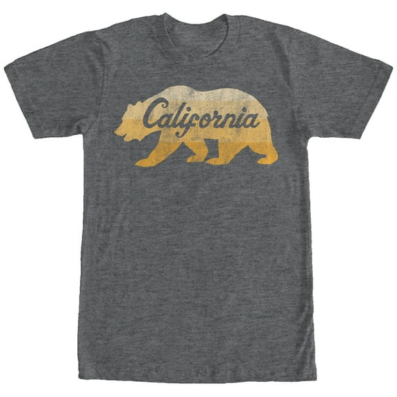 Men's Lost Gods Californiaen Bear Graphic Tee Charcoal Heather Medium