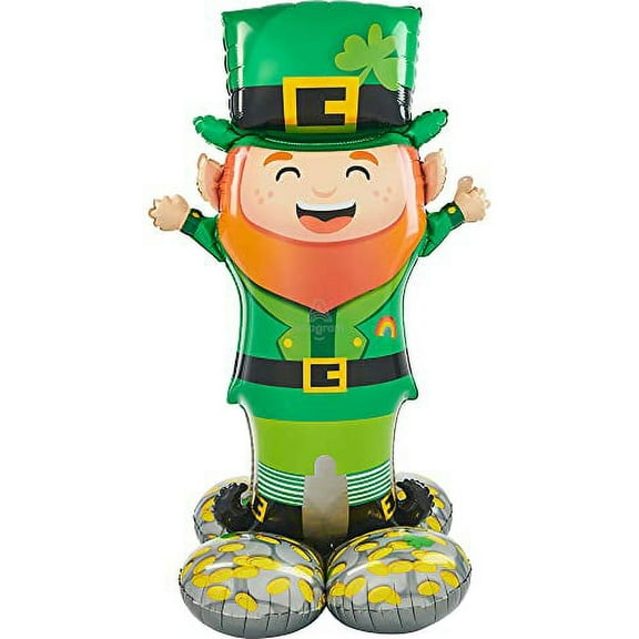 Anagram Lucky Leprechaun St. Patrick's Day Airloonz Mylar Party Foil Balloon, 53", Multicolor Airfill