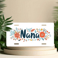 thumbnail image 6 of 1 Pcs 2D Flat License Plate Covers & Frames, Nana with Floral Decorations For Decorative Front, Waterproof For Decoration Aluminum License Plate Covers & Frames Cover For Men Women, 12" X 6", 6 of 7