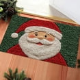 thumbnail image 5 of Uutvery Christmas Santa Claus Elk Decor Floor Mat Household Absorbent Nonslip Foot Mat Dirt Proof Bathroom Kitchen Carpet Entrance Door Mat 15.75x23.62 Inch, 5 of 6