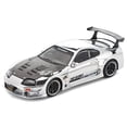 thumbnail image 5 of Toyota Supra "Top Secret" GT300 RHD (Right Hand Drive) Silver Chrome 1/64 Diecast Model Car by Pop Race, 5 of 6